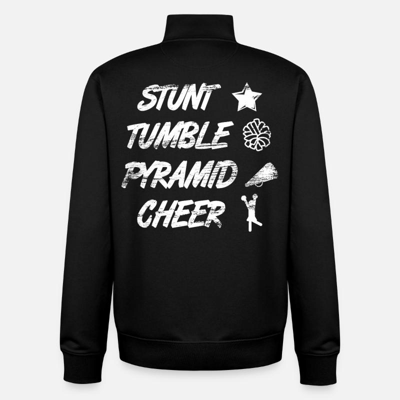 Stunt Tumble Pyramid Cheer - Unisex Organic Zip Sweatshirt von Stanley/Stella - Schwarz