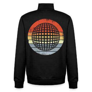 Vintage 80s Disco - Unisex Organic Zip Sweatshirt by Stanley/Stella - black - Back - AI Model Male 185 light (185cm)