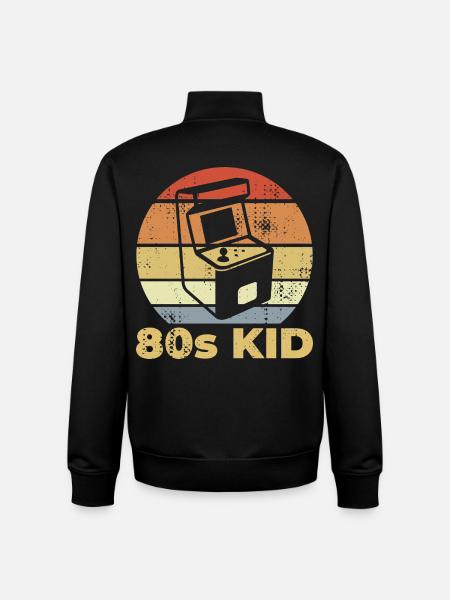 Gaming 80s Kid - Unisex Organic Zip Sweatshirt by Stanley/Stella - black