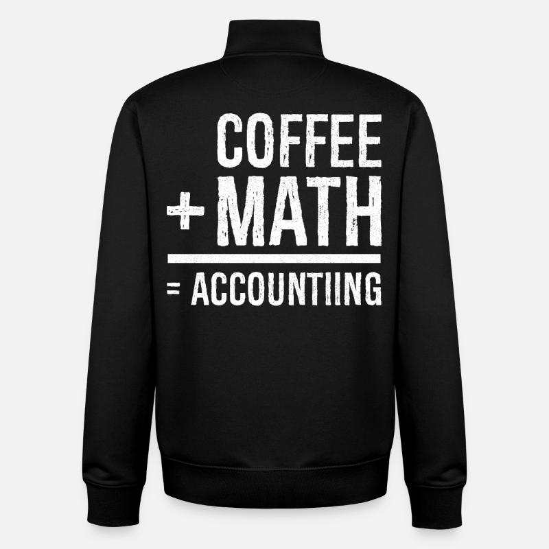 coffee math accounting - Unisex Organic Zip Sweatshirt by Stanley/Stella - black