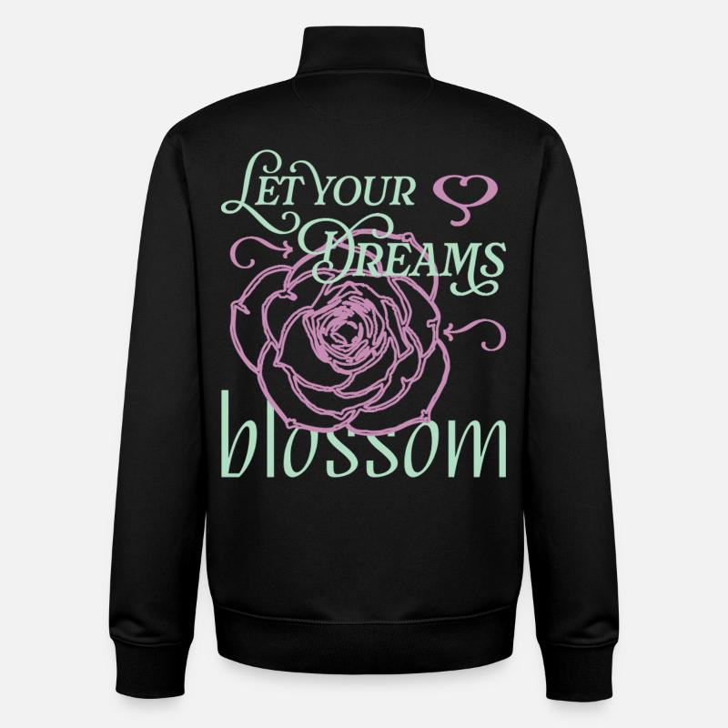 Träume erblühen lassen - Unisex Organic Zip Sweatshirt von Stanley/Stella - Schwarz