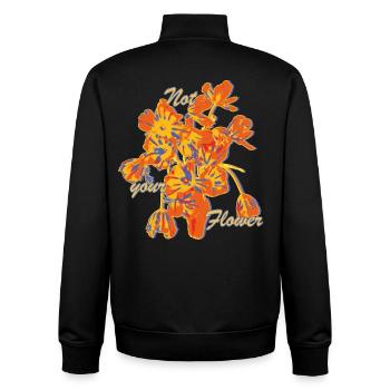 Not Your Flower Statement - Unisex Organic Zip Sweatshirt von Stanley/Stella - Schwarz - Hinten - AI Model Male 185 light (185cm)