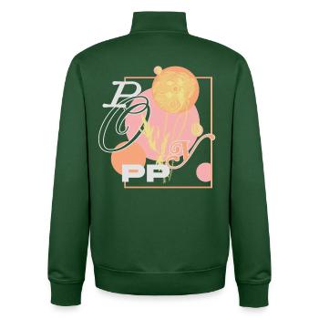 Poppy Poetry - Unisex Organic Zip Sweatshirt by Stanley/Stella - bottle green - Back - AI Model Male 185 dark (185cm)