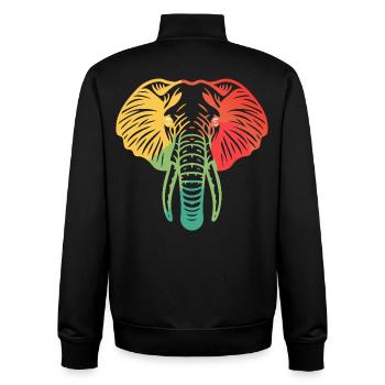 Elefantenkopf bunt - Unisex Organic Zip Sweatshirt von Stanley/Stella - Schwarz - Hinten - AI Model Male 185 light (185cm)