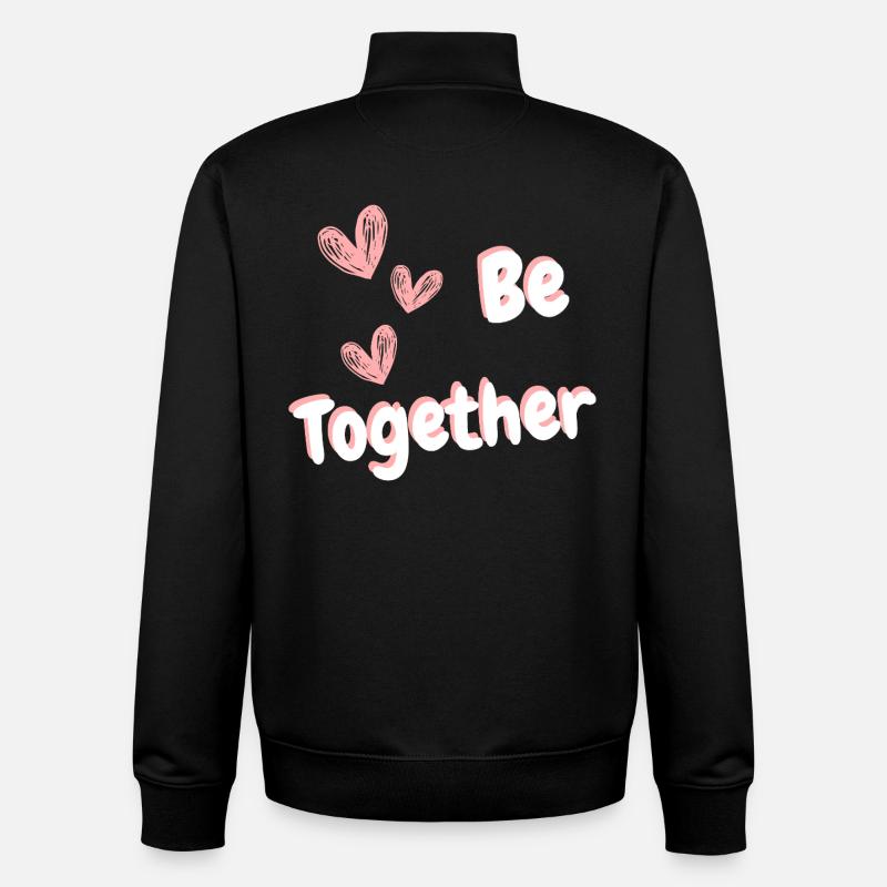 BE TOGETHER - Sweat zippé unisexe en coton bio Stanley/Stella - noir