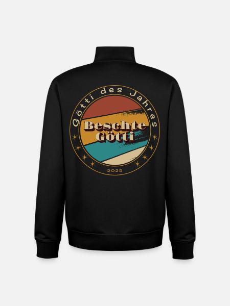 Beschte Götti - Unisex Organic Zip Sweatshirt by Stanley/Stella - black