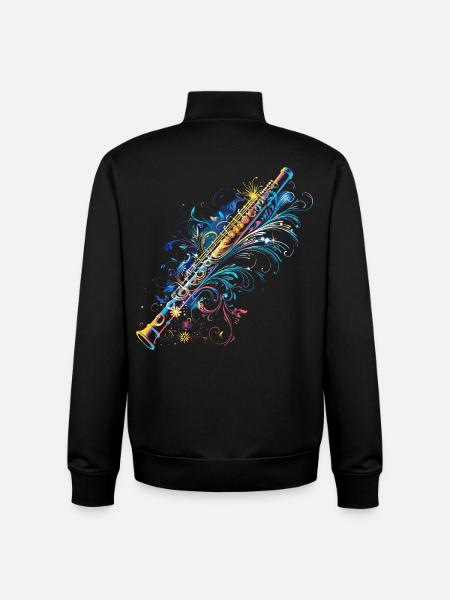 Flute Comic - Unisex Organic Zip Sweatshirt by Stanley/Stella - black