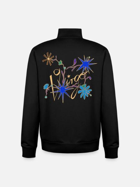 Virgo – Mystische Sternzeichen und Blumen - Unisex Organic Zip Sweatshirt von Stanley/Stella - Schwarz