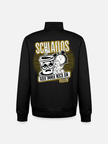 Schlaflos, aber funktionierend! - Unisex Organic Zip Sweatshirt von Stanley/Stella - Schwarz