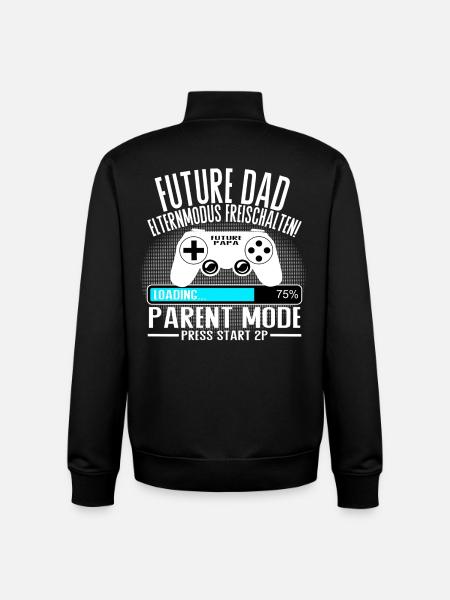Future Dad – Parent Mode On - Unisex Organic Zip Sweatshirt von Stanley/Stella - Schwarz