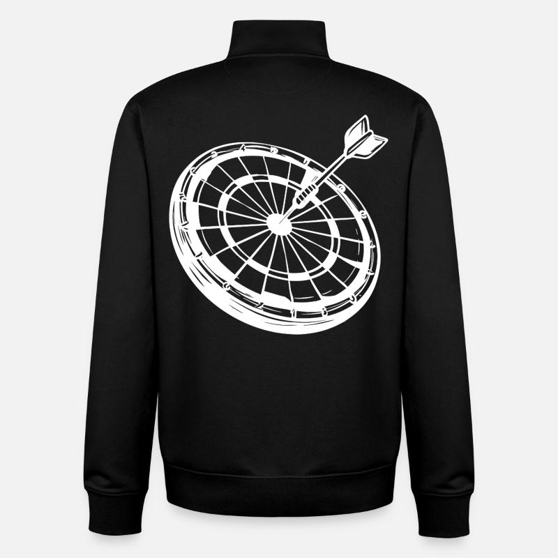 Dessin de fléchettes - Sweat zippé unisexe en coton bio Stanley/Stella - noir