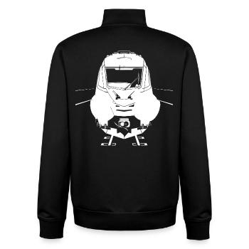 Eisenbahn Skizze - Unisex Organic Zip Sweatshirt von Stanley/Stella - Schwarz - Hinten - AI Model Male 185 light (185cm)