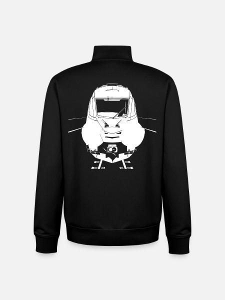 Croquis ferroviaire - Sweat zippé unisexe en coton bio Stanley/Stella - noir