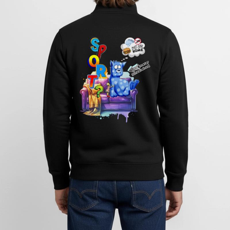 Besiege den inneren Schweinhund. Sport oder Sofa? Unisex Organic Zip Sweatshirt von Stanley/Stella