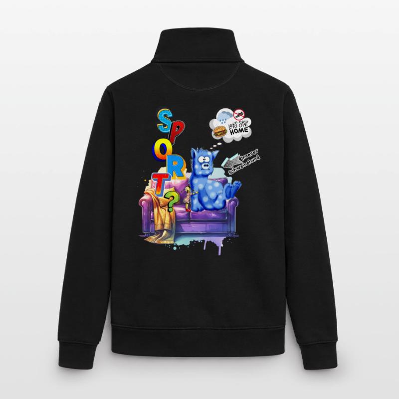 Besiege den inneren Schweinhund. Sport oder Sofa? Unisex Organic Zip Sweatshirt von Stanley/Stella