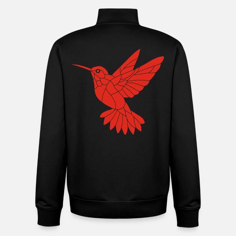 Roter Kolibri - Unisex Organic Zip Sweatshirt von Stanley/Stella - Schwarz