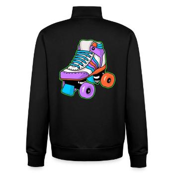 Roller Skating Skater - Unisex Organic Zip Sweatshirt by Stanley/Stella - black - Back - AI Model Male 185 light (185cm)