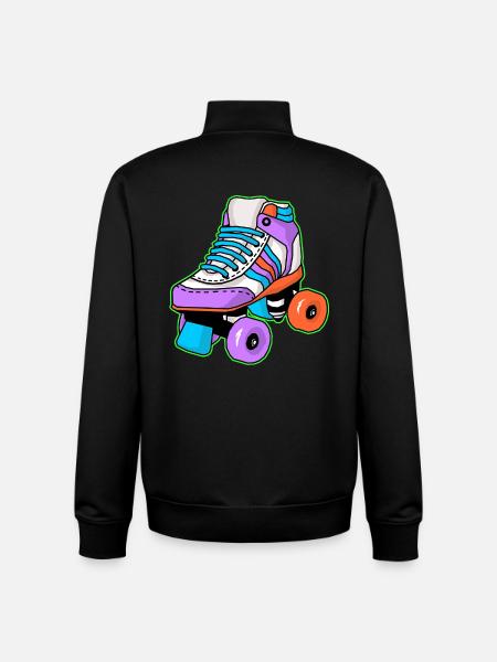 Roller Skating Skater - Unisex Organic Zip Sweatshirt by Stanley/Stella - black