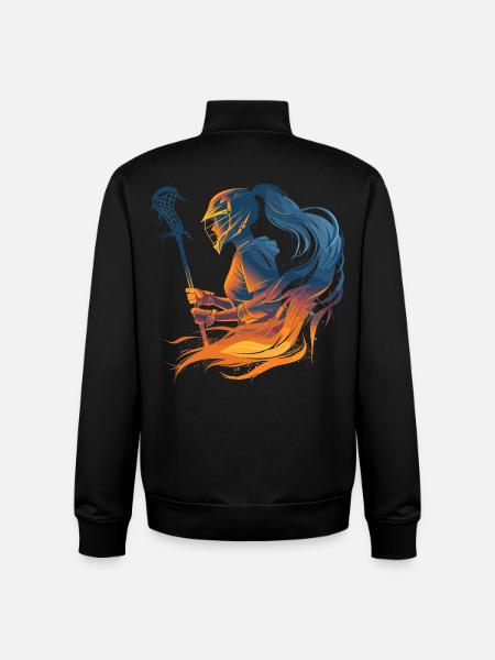 Lacrosse Mädchen Vaporwave - Unisex Organic Zip Sweatshirt von Stanley/Stella - Schwarz