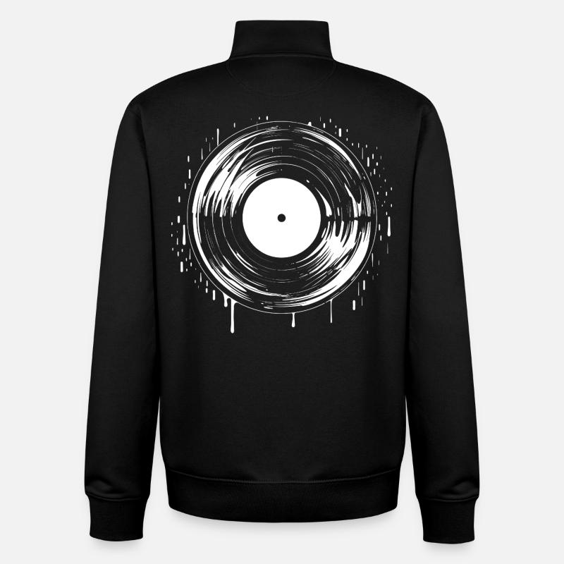 Schallplatte - Unisex Organic Zip Sweatshirt von Stanley/Stella - Schwarz