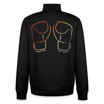 Kickboxing Gloves - Unisex Organic Zip Sweatshirt by Stanley/Stella - black - Back - AI Model Male 185 light (185cm)