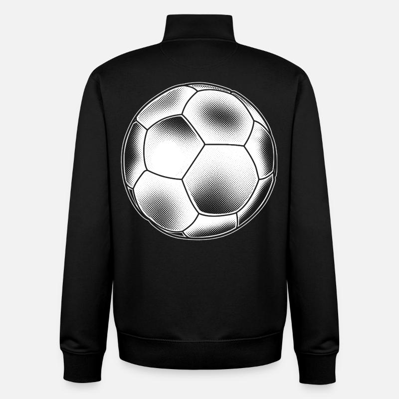 Graphisme de handball - Sweat zippé unisexe en coton bio Stanley/Stella - noir
