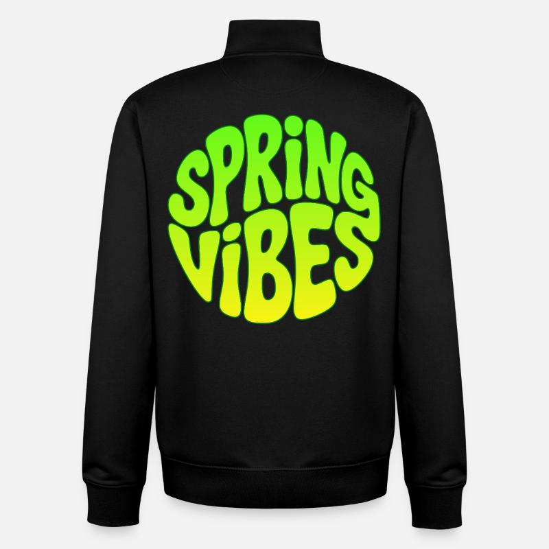 Frühlingsanfang - Spring vibes - Unisex Organic Zip Sweatshirt von Stanley/Stella - Schwarz