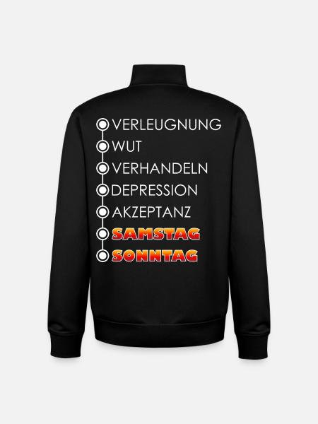 Days of the Week / Weekly Cycle - Unisex Organic Zip Sweatshirt by Stanley/Stella - black
