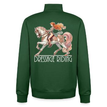 Dressurreiten Reiten Pferd edel dynamisch Geschenk - Unisex Organic Zip Sweatshirt von Stanley/Stella - Flaschengrün - Hinten - AI Model Male 185 dark (185cm)