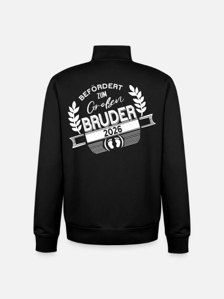 Befördert zum großen Bruder 2026 - Unisex Organic Zip Sweatshirt von Stanley/Stella - Schwarz
