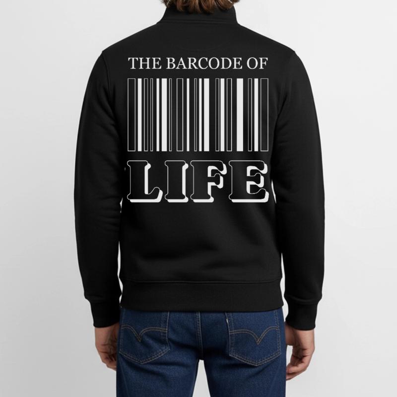 Le code-barres de la vie / Der Strichcode des Lebens Sweat zippé unisexe en coton bio Stanley/Stella
