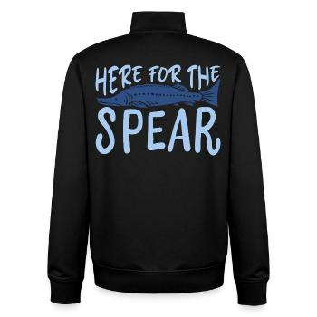 Speerfisch Angeln - Unisex Organic Zip Sweatshirt von Stanley/Stella - Schwarz - Hinten - AI Model Male 185 light (185cm)