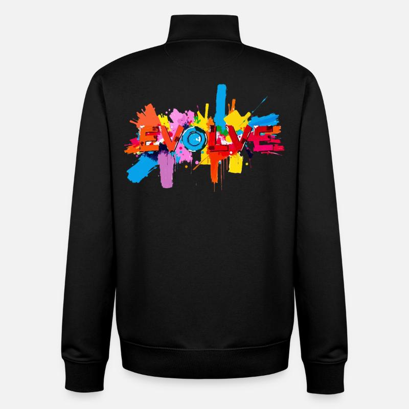 Develop further - Unisex Organic Zip Sweatshirt by Stanley/Stella - black