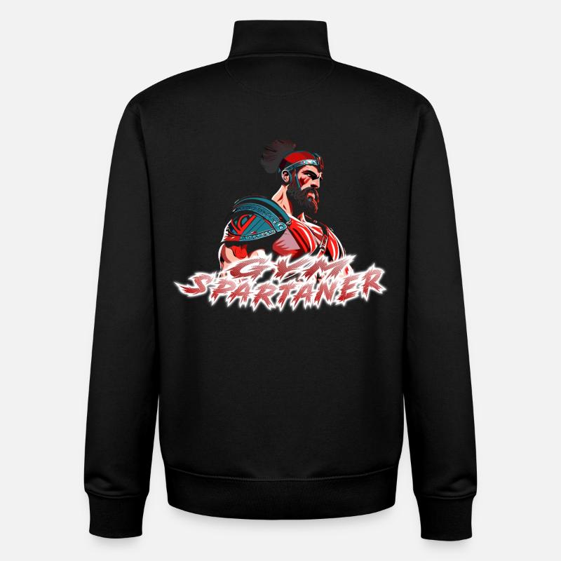 Salle de sport Spartaner - Sweat zippé unisexe en coton bio Stanley/Stella - noir