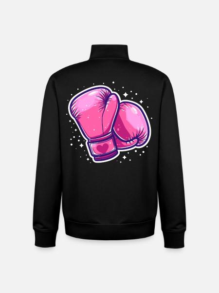 Boxhandschuhe Grafik - Unisex Organic Zip Sweatshirt von Stanley/Stella - Schwarz