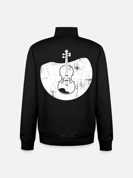 Violin Drawing - Unisex Organic Zip Sweatshirt by Stanley/Stella - black