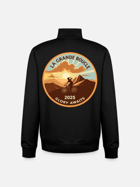 LA GRANDE BOUCLE - Unisex Organic Zip Sweatshirt by Stanley/Stella - black