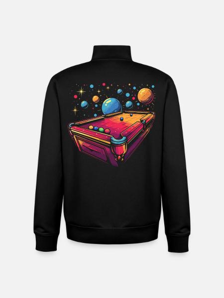 Billard Cartoon Stil - Unisex Organic Zip Sweatshirt von Stanley/Stella - Schwarz