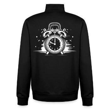 Wecker Zeichnung - Unisex Organic Zip Sweatshirt von Stanley/Stella - Schwarz - Hinten - AI Model Male 185 light (185cm)
