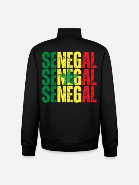 Senegalese flag, Senegalese pride - Unisex Organic Zip Sweatshirt by Stanley/Stella - black