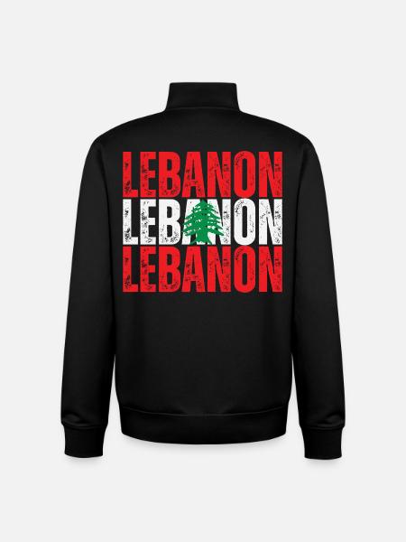 Drapeau du Liban, fierté libanaise - Sweat zippé unisexe en coton bio Stanley/Stella - noir