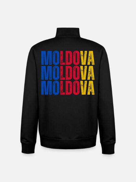 Moldovan flag, Moldovan pride - Unisex Organic Zip Sweatshirt by Stanley/Stella - black