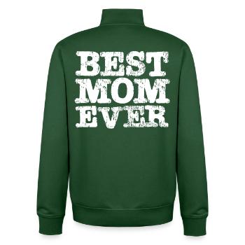 Best MOM Ever - Unisex Organic Zip Sweatshirt von Stanley/Stella - Flaschengrün - Hinten - AI Model Male 185 dark (185cm)