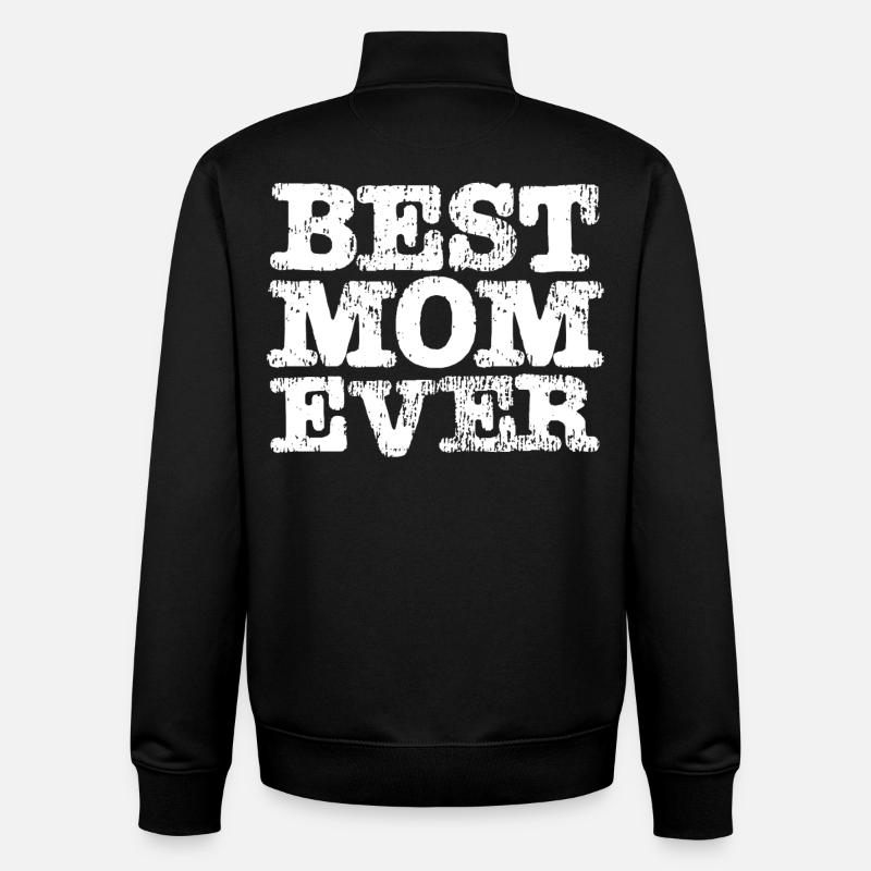 Best MOM Ever - Unisex Organic Zip Sweatshirt von Stanley/Stella - Schwarz