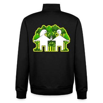Couple et vie verte - Sweat zippé unisexe en coton bio Stanley/Stella - noir - Dos - AI Model Male 185 light (185cm)