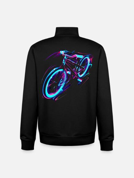 Bicycle Vaporwave - Unisex Organic Zip Sweatshirt by Stanley/Stella - black