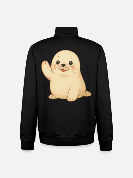 Petit joint ondulant - Sweat zippé unisexe en coton bio Stanley/Stella - noir