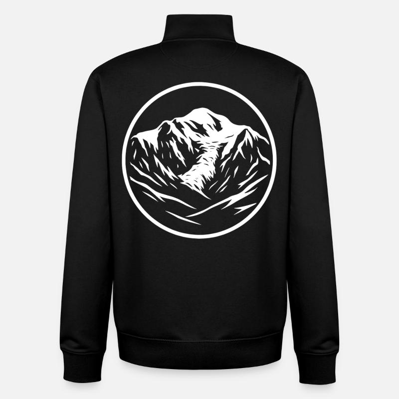 Mont Blanc - Sweat zippé unisexe en coton bio Stanley/Stella - noir