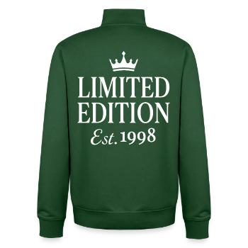 Limited Edition Est. 1998 - Unisex Organic Zip Sweatshirt by Stanley/Stella - bottle green - Back - AI Model Male 185 dark (185cm)