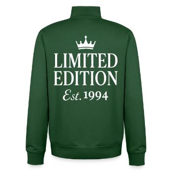 Limited Edition Est. 1994 - Unisex Organic Zip Sweatshirt by Stanley/Stella - bottle green - Back - AI Model Male 185 dark (185cm)